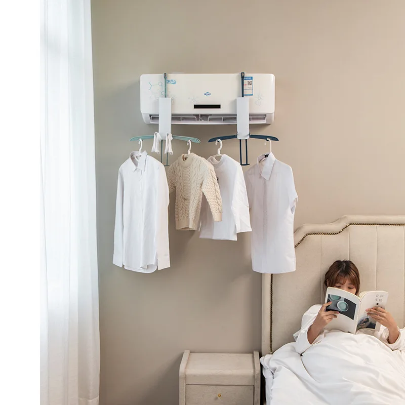 Foldable Clothes Drying Rack Portable Space Saving Air Conditioning Hanging Rack Socks Underwear Clothes Hanger