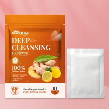10 pezzi di cuscinetti per la pulizia profonda dei piedi allevia lo stress, aceto di bambù naturale, gelido in polvere, migliorano la qualità del sonno