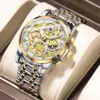 POEDAGAR Top Fashion Men's Watches Stainless Steel Date Chronograph Business Quartz Men Wristwatch Waterproof Luminous Man Watch