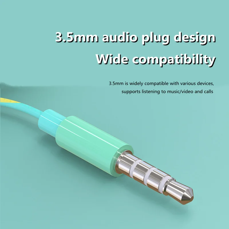 3.5mm Wired Headphones With Bass Earbuds Stereo Earphone Music Sport Gaming Headset With mic For Xiaomi IPhone Huawei Samsung 4