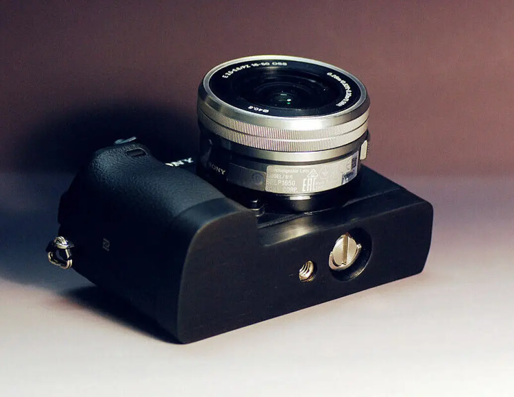 Piastra A L Con Impugnatura In Ebano In Legno Nero Fatto A Mano Per Fotocamera Sony Alpha A6300 A6000