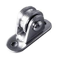 K1KA Single Pulley Block Small Pulley Block Smooth Wheel with Bearings Ceiling/Wall Mount Pulley Wheel for Wire Rope Cord 2