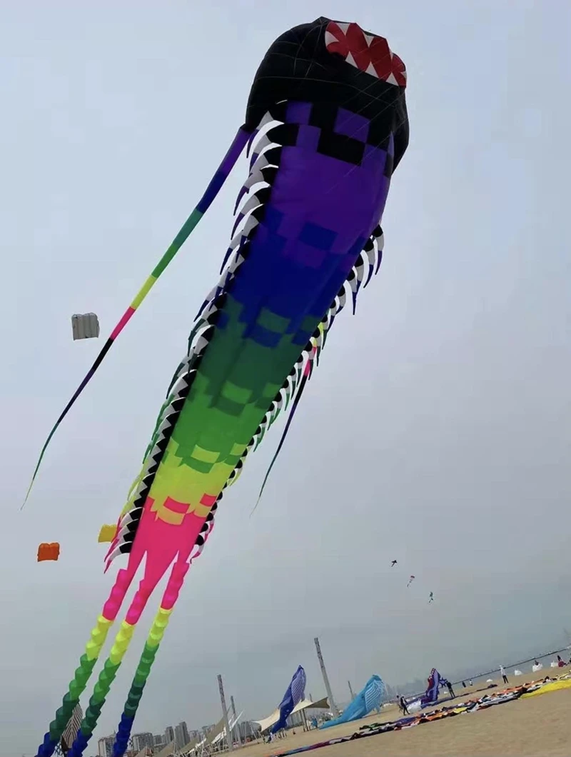 35 m großer alter Trilobiten-Drachen, fliegende Spiele im Freien, professioneller Drachenwagen, Cometa, leuchtende Spielzeuge, Cerf Volant Enfants Cometas – Detail 3