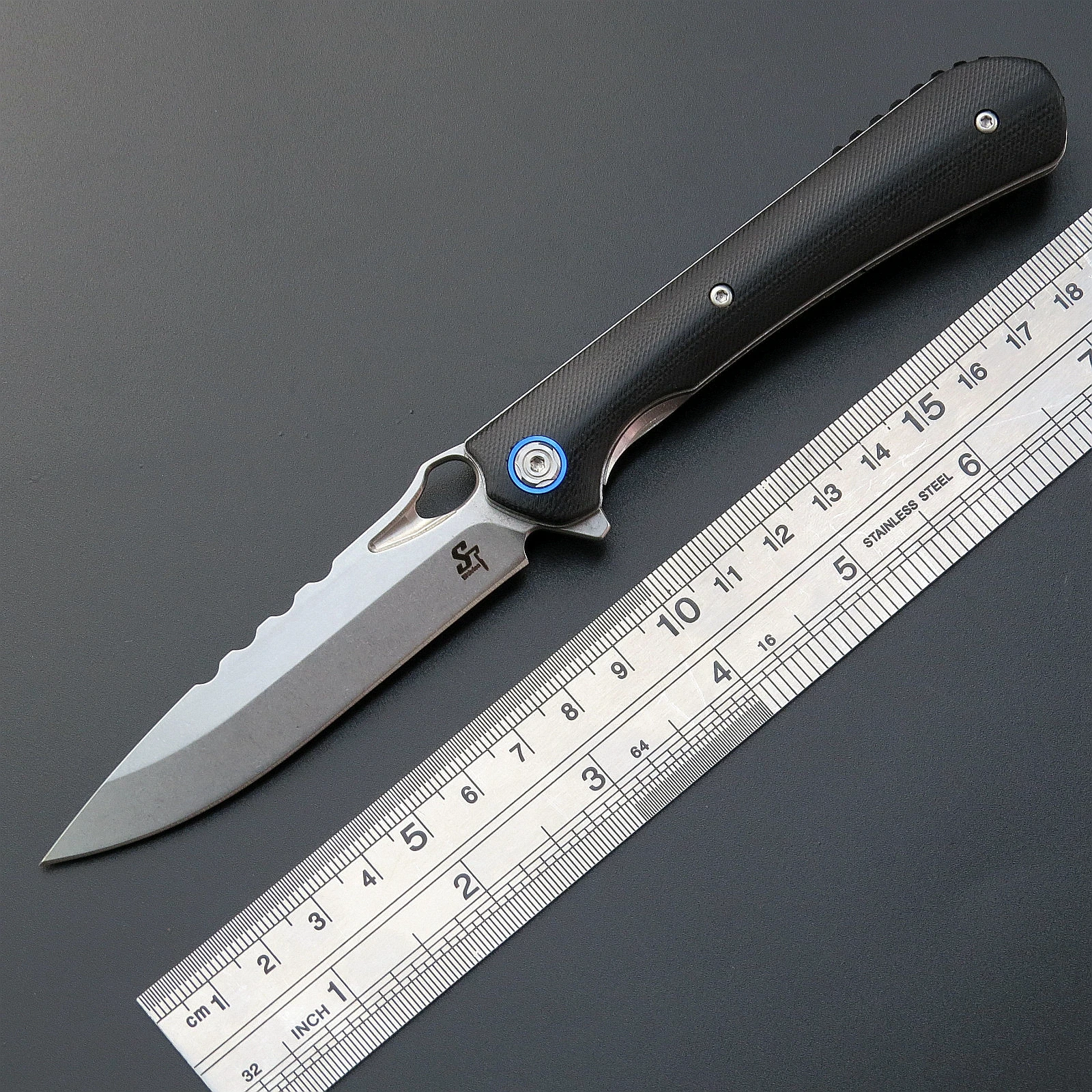 Sitivien ST145 Folding Knife 14C28N Steel Blade Micarta/ G10 Handle EDC Tool  for Working Camping Survival Collection 4