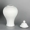 Ceramic General Jar Porcelain Ginger Jar Stripe Sealed Tea Storage Tank with Lid Ceramic Handicraft Ornaments Home Decoration 3