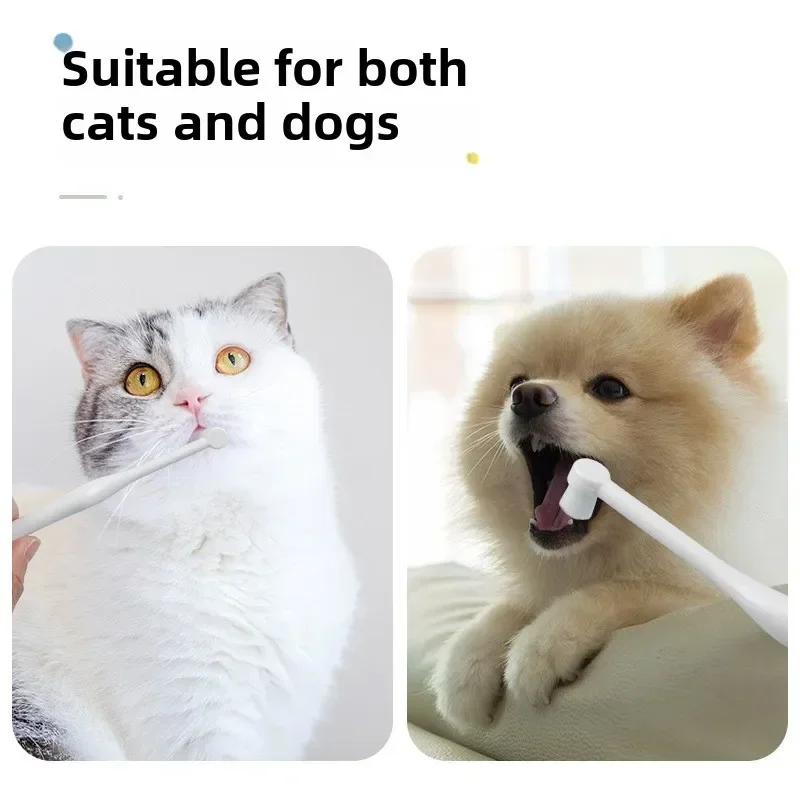 Degrees Pet Toothbrush Cat Brush Addition Bad Breath Tartar Teeth Care Dog Cat Cleaning Mouth Dog Cleaning Supplies
