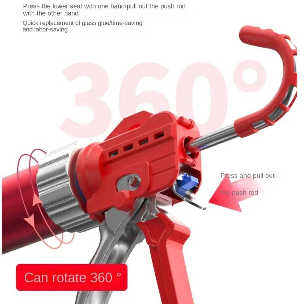 Caulking Tools Caulking Gun 5 Bearing Soft Glue Gun Structure Glue Gun Labor saving Silicone For Cylinder Mounting Adhesive Dual Purpose Nozzle