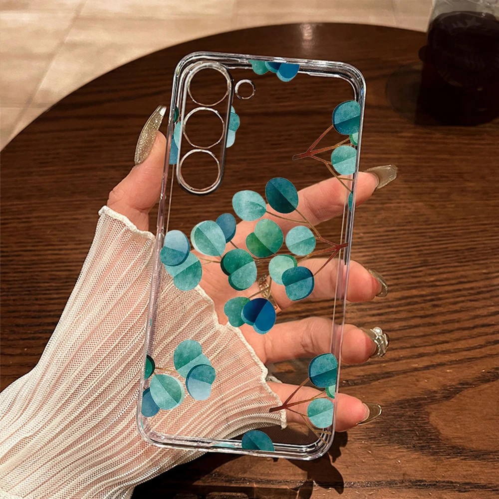 Monstera Deliciosa Lavender Floral Transparent Phone Case