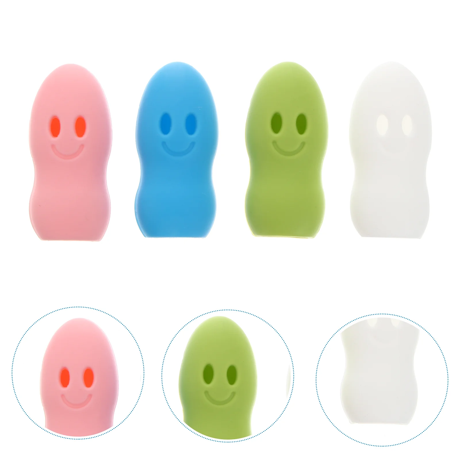 

Milisten Portable Toothbrush Holder with Cute Cartoon Silicone Head Caps for Hygienic Travel (4-Pack)