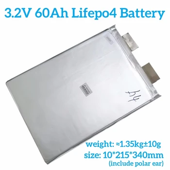 Batteria al litio GTK 3.2V 60Ah Lifepo4 Celle a sacchetto prismatico per fai da te 12V 24V 48V 72V 96V 60Ah 120Ah EV Triciclo Barca Batteria