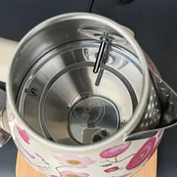 Bouilloire électrique rétro 1,7L 1850W avec contrôle de température, bouilloire à eau bouillante pour la maison, en acier inoxydable 304, fonction de maintien au chaud, théière électrique 220V 4
