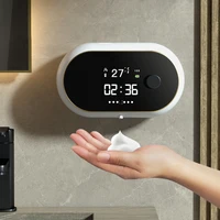 Creative Liquid Foam Soap Dispensers Time Temperature Display Human Body Induction Hand Wash Waterproof Automatic Soap Dispenser 1