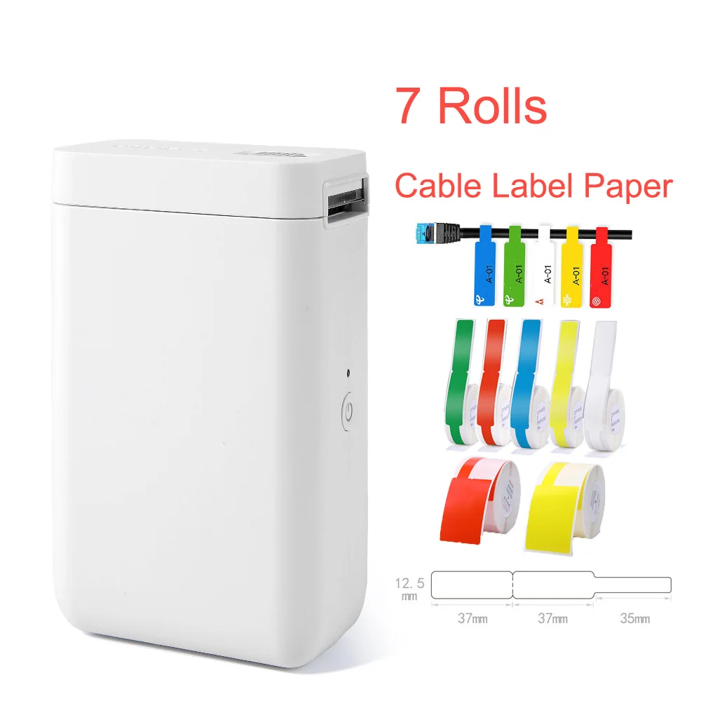 mini printer for phone D101 Mini Thermal Label Sticker Printer Inkless Portable Plus Pocket Label Maker for Smartphone Printer Color Machine pocket photo printer Printers