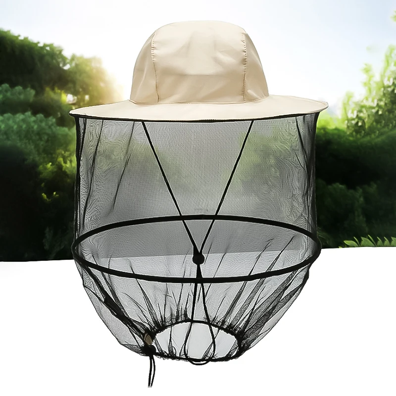 Fishing Cap Mesh Bee Keeper Hat Mosquito Net Prevent Anti Sun UV Outdoor Sunshade Neck Walking Head Covers for Men Women