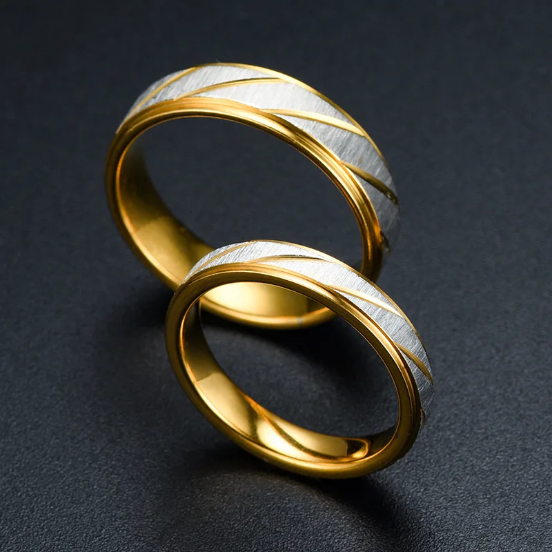 Buy quality 916 Unique Designer Plain Gold Couple Ring in Ahmedabad