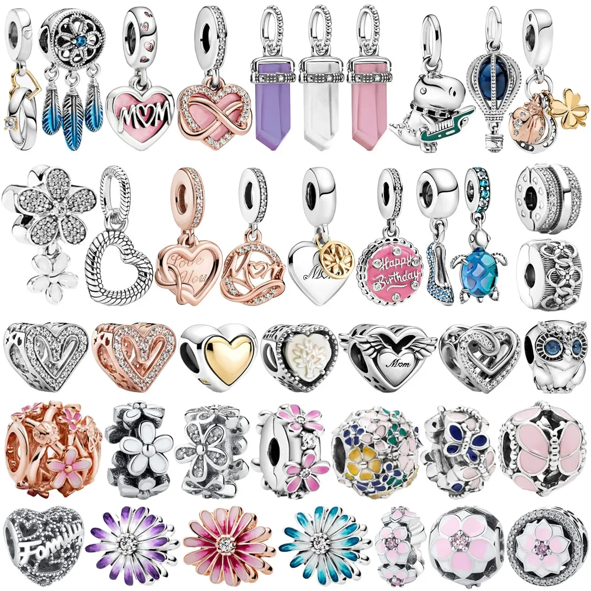 

Браслет женский из серебра 925 пробы с бусинами и звездами