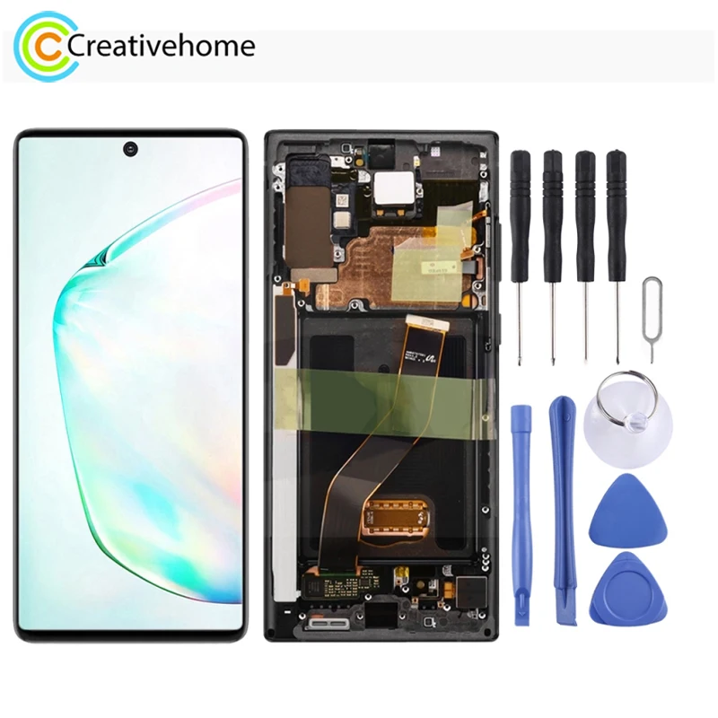 

Original LCD Screen For Samsung Galaxy Note10 Plus 5G Touch Screen Display Digitizer Full Assembly Replacement SM-N976 N975