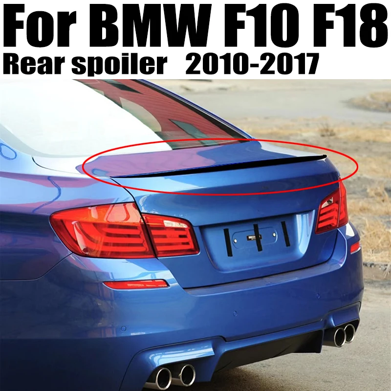 

For BMW 5 Series M5 F10 F18 520i 528i 535i 525i 530i 2010 11 12 13 14 15 16 17 ABS Black Carbon Rear Trunk Lid Car Spoiler Wings