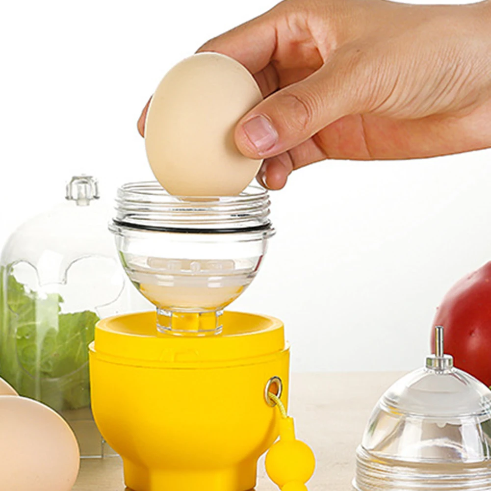 Egg Homogenizer Manual Puller, Egg Spinner for Boiled Golden Eggs, Egg  Scrambler in Shell Silicone Shaker Whisk Hand Golden Maker Pull Machine  With