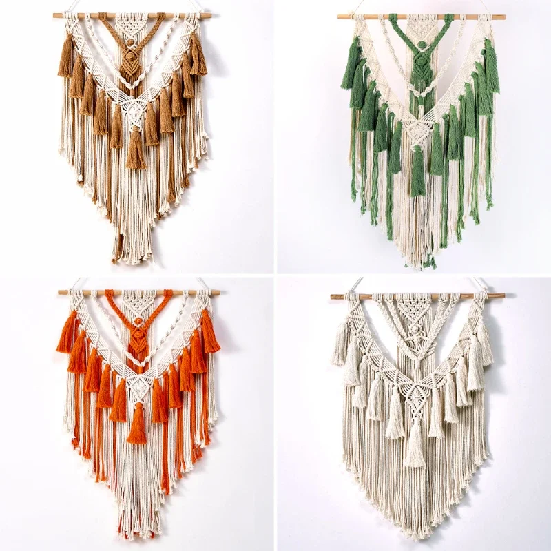 

Новый хлопковый шнур ручной работы, гобелен, украшение для стены дома, гостиной, занавеска с кисточками, персонализированные перегородки