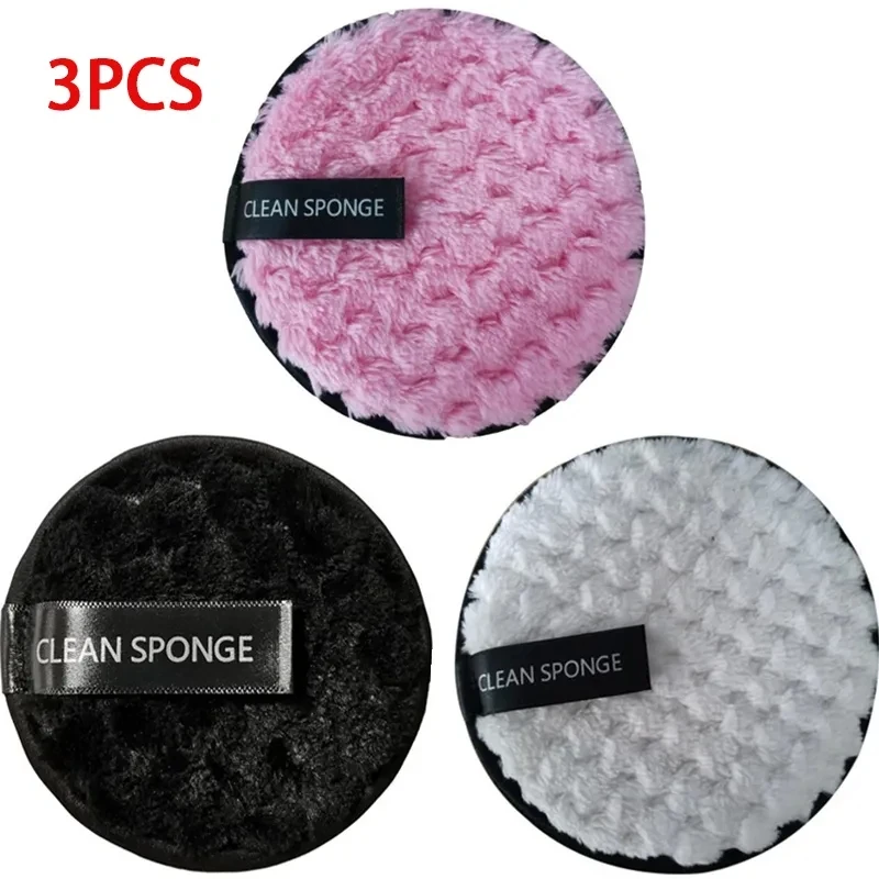Eco-Friendly Reusable Makeup Remover Pads - Set of 3 Ultra-Soft Microfiber Cleansing Cloths