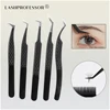 Precise False Lash Tweezers For Eyelash Extension Clip  High Precision Lash Tweezers  for Volume Fans Makeup Tools 1