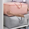 Bedroom Quilt Storage Bag Non-woven Large Capacity Quilt Organizer Storage Sundries Clothes Organizer Moving Luggage Packing Bag 5