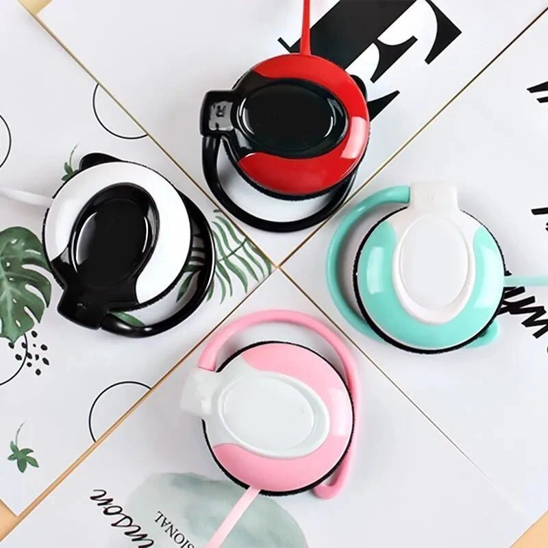 Versatile Wired Stereo Ear Hook Headphones with Microphone