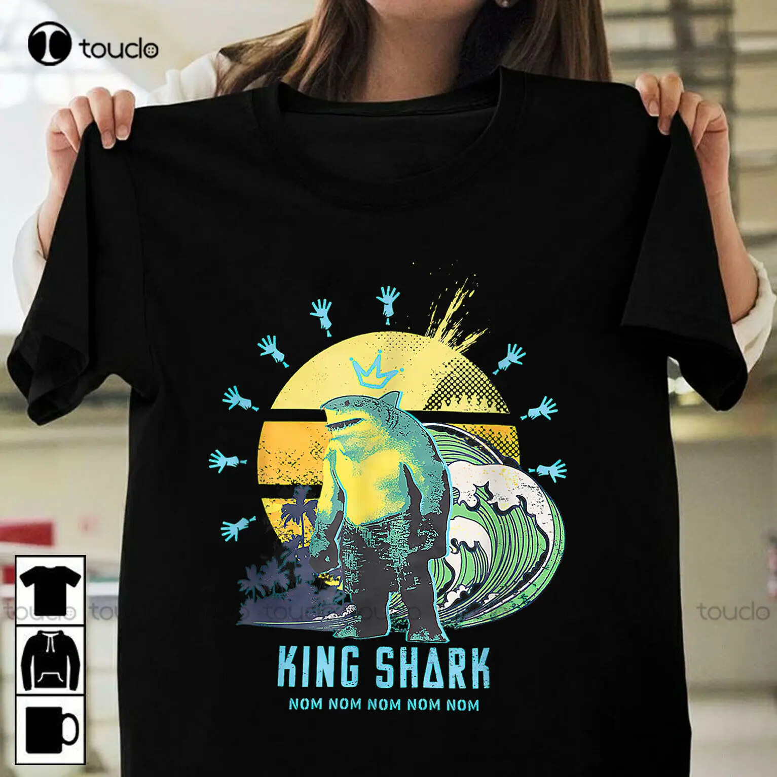 New New King Shark T-Shirt Num Num Num Num T Shirt Tshirt Black Free Mens Muscle Shirt Streetwear Tshirt New Popular Retro