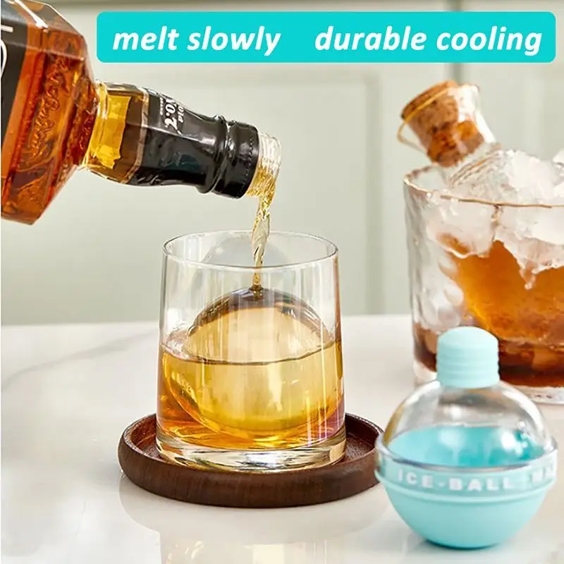 Silicone Ice Ball Maker Ice Block Mould For Whiskey Large Bpa Free