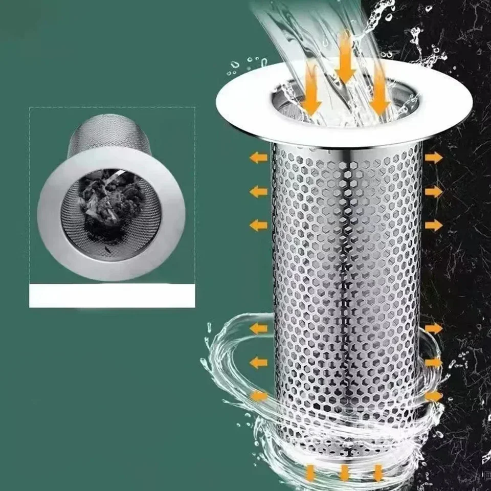 Filtro Anti-intasamento In Acciaio Inox Per Docce, Vasche Da Bagno E Cucine 3 Pezzi 97866695