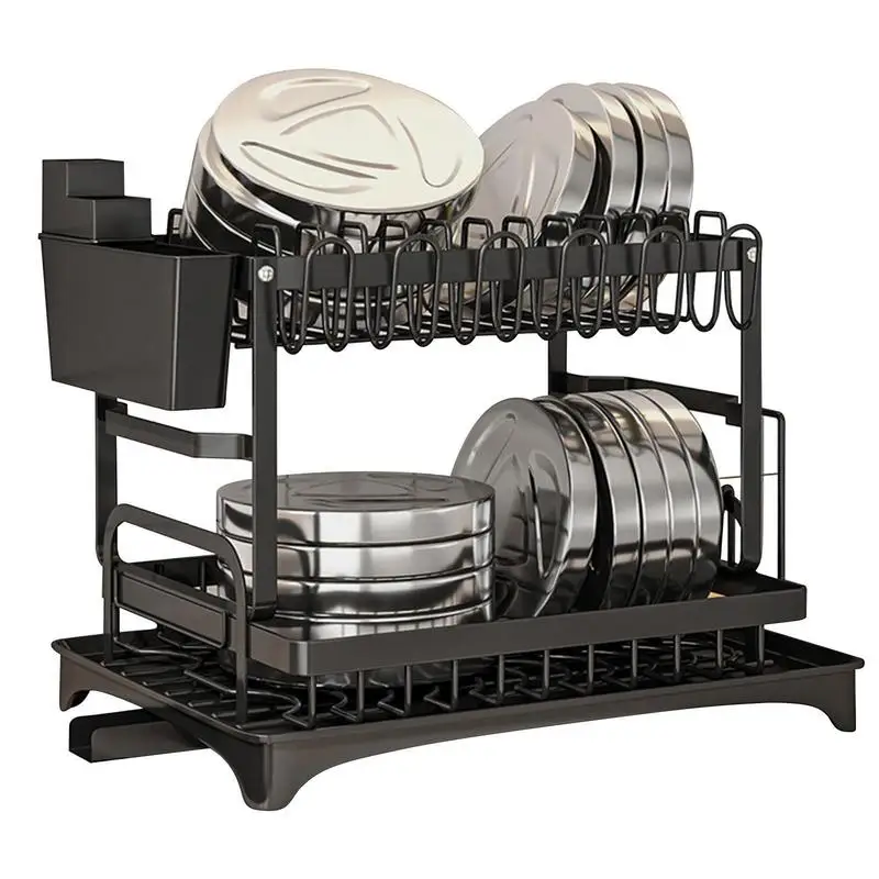 VEVOR Dish Drying Rack 2-Tier Dish Drainer Carbon Steel Kitchen