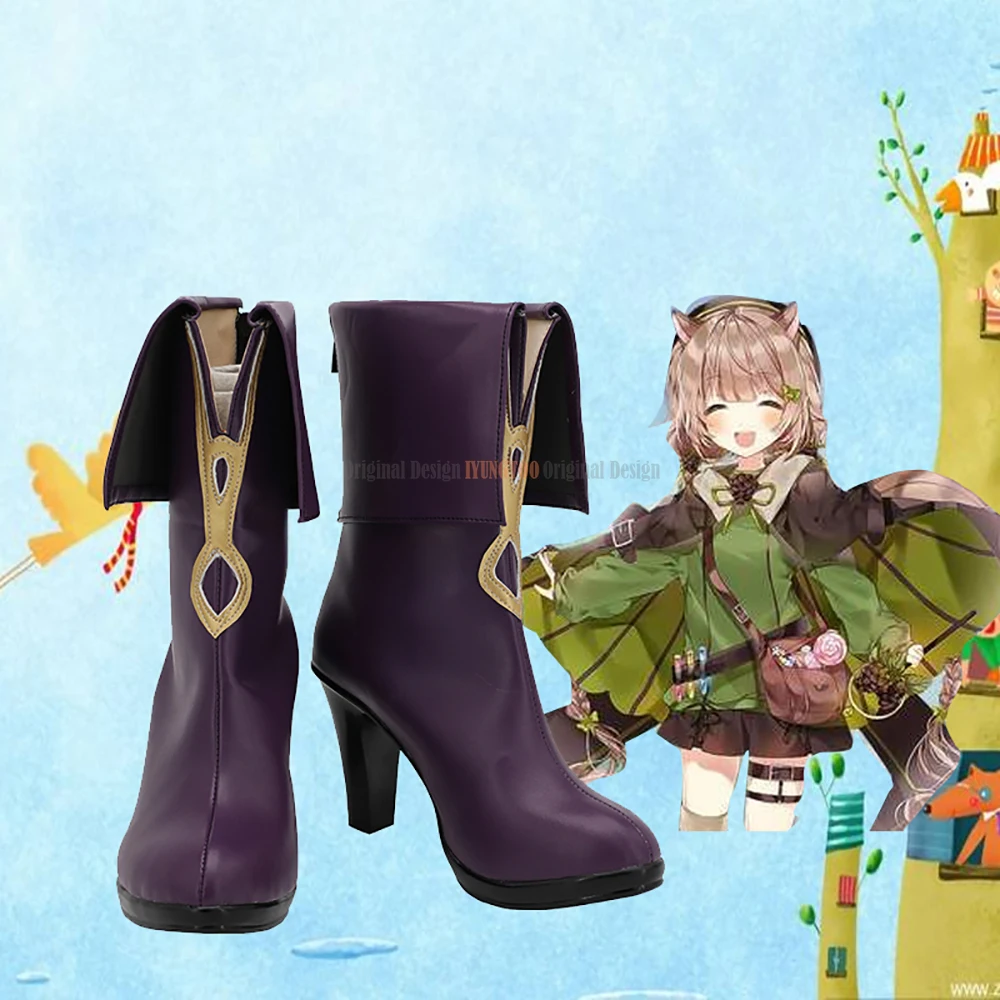 

Ботинки Red Pride of Eden Anlore для косплея, ботинки на высоком каблуке, фиолетовые ботинки, аксессуары для костюма на Хэллоуин, карнавал, косплей