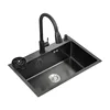 Drop In Kitchen Sink Stainless Steel Undermount Basin Large Single Slot Workstation Sinks Household Dishwashing Basin 5