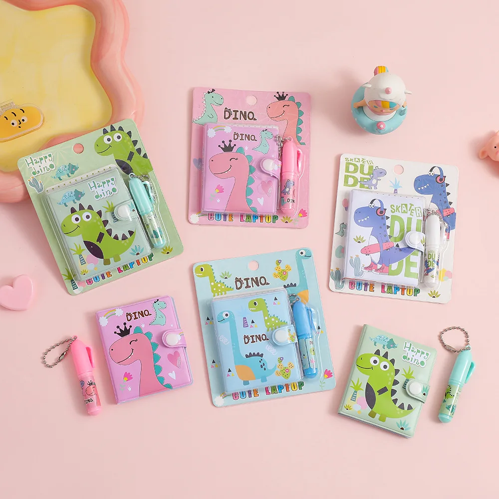 Notebook Diary 2PC Mini Cartoon Animation Notebook Ball Pen Set for Girls Gift School Student Stationery Diary Book