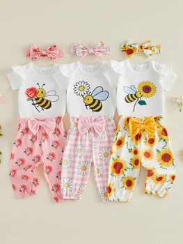 Baby Girl Romper Set w/headband 5