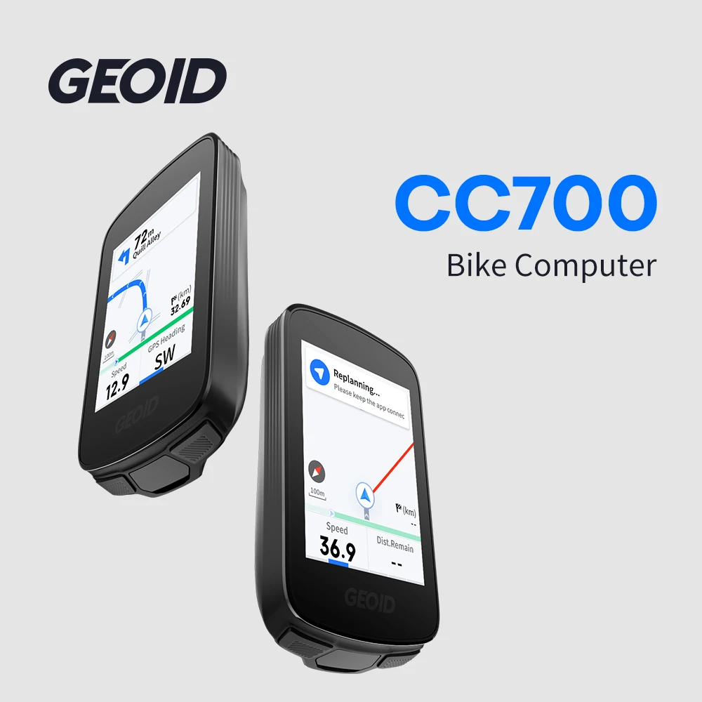 Computer per Bicicletta GEOID CC700 Wireless con Schermo a Colori, ANT+ WIFI, Tachimetro IPX7 Impermeabile, Navigazione per Percorsi, Contachilometri per Ciclismo