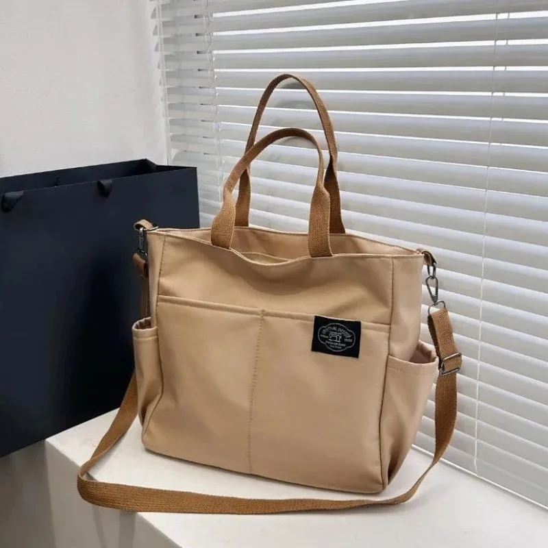 Oxford Fabric Waterproof Laptop Bag, Large Capacity Handbag Crossbody Bag, Fashion Multi Pocket Tote Bag, Campus Student Bag