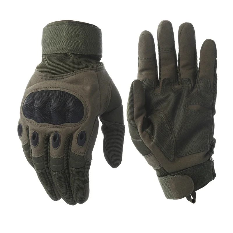 Gloves Men's Protection Shell Leather Full Finger Gloves Touch Screen Hard Knuckle