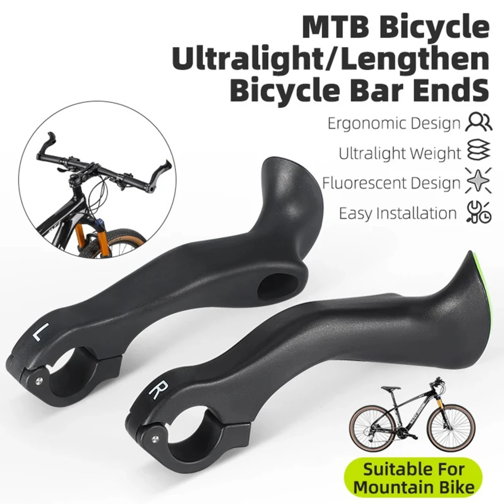 1 Pair Bike Cycling Handle Bar End With Bicycle Handlebar Ends Caps Mountain Bike Handle Bar End Security Grips