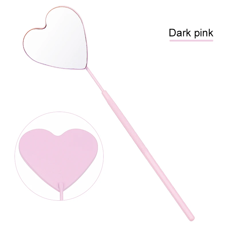 Moon-Shaped Stainless Steel Eyelash Extension Mirror - Detachable Beauty Tool