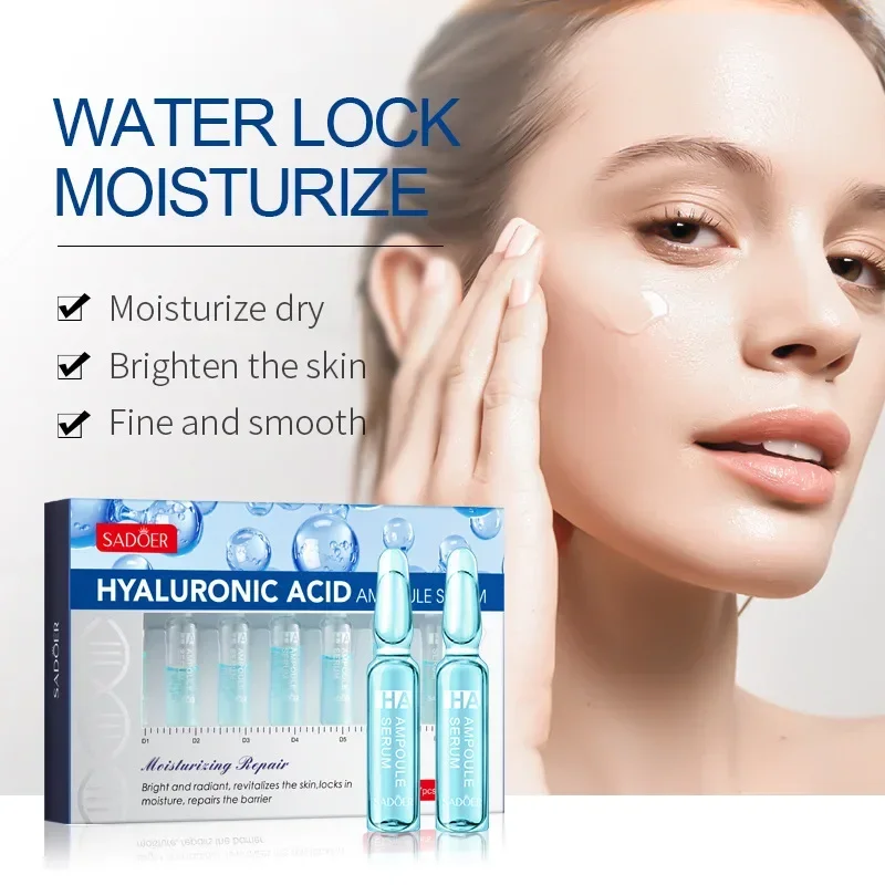 7 Pieces Hyaluronic Acid Essence Set Nicotinamide Oligopeptide Moisturizing Essence Anti-wrinkle Whitening Ampoule Face Serum 2
