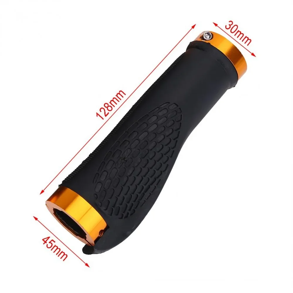 Ergonomic Anti-Skid Double Lock Bicycle Handlebar Grips - Black, Gold, Blue