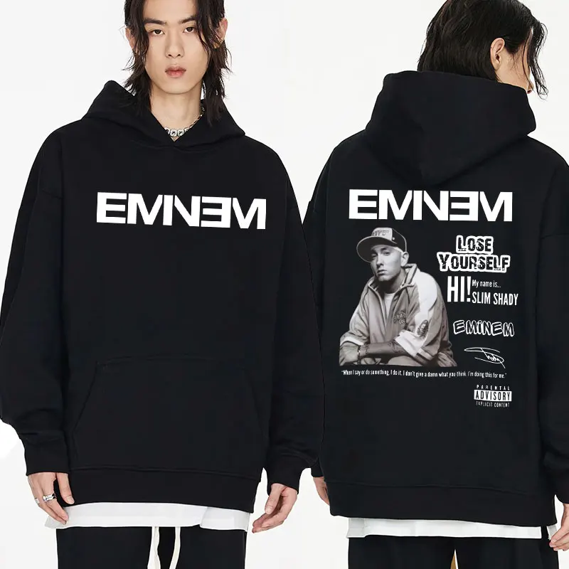 

Rapper Eminem Anger Management Tour Graphic Hoodie Men's Women's Oversized Hoodies Hip Hop Fashion Hooded Sweatshirts Streetwear