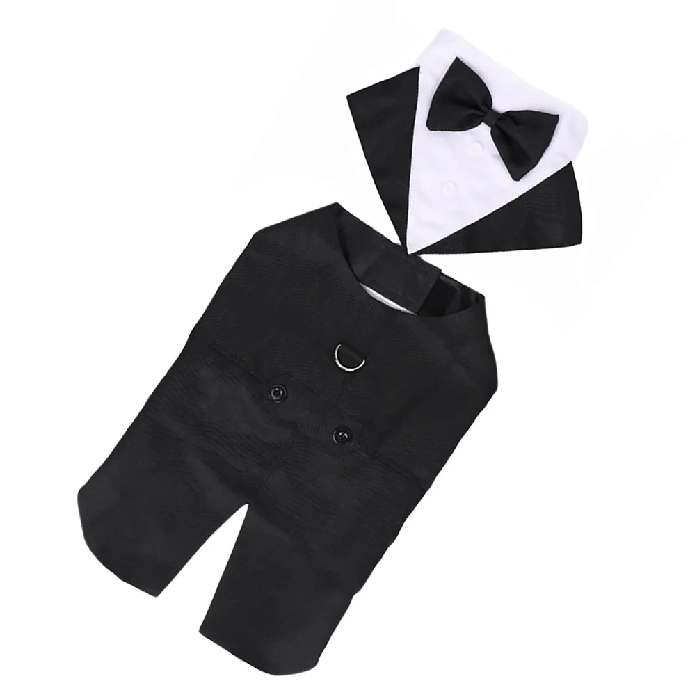 

Tuxedo Suit Dog Shirt Puppy Pet Stylish Suit Bow Tie Costume Wedding Formal Tuxedo Pet Bow Tie Tuxedo Party Show Wedding Suit