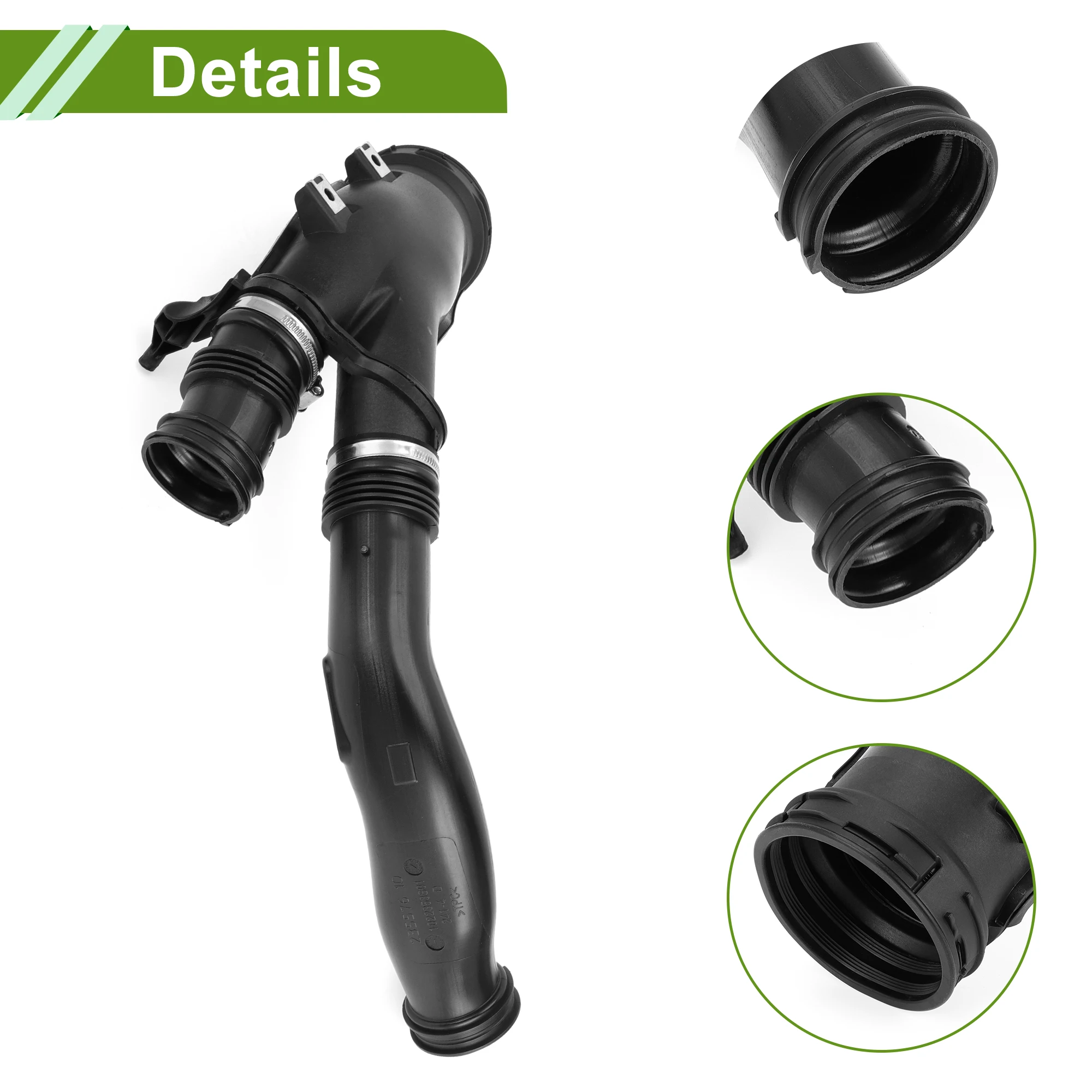 X Autohaux Car Assembly Turbo Air Hose No.13717582312 for BMW 7 Series X6 E71 F01 F02 740i 740Li N54 Cleaner Intake Hose 1 Pc