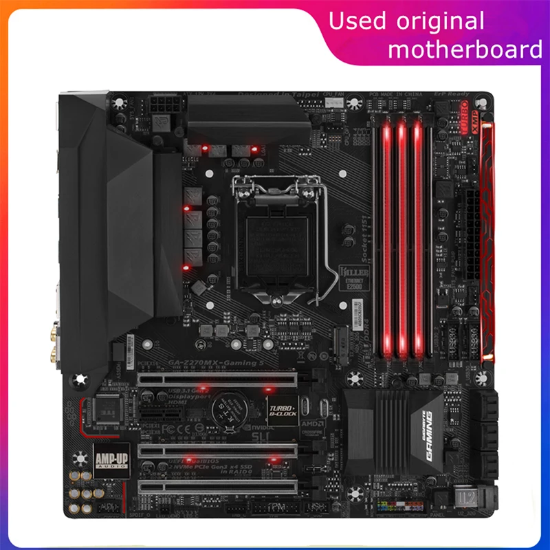 Usato Lga 1151 Per Intel Z270Mx-Gaming 5 Ga-Z270Mx-Gaming 5 Computer Usb3.0 Sata3 Scheda Madre Ddr4 64G Scheda Madre Desktop