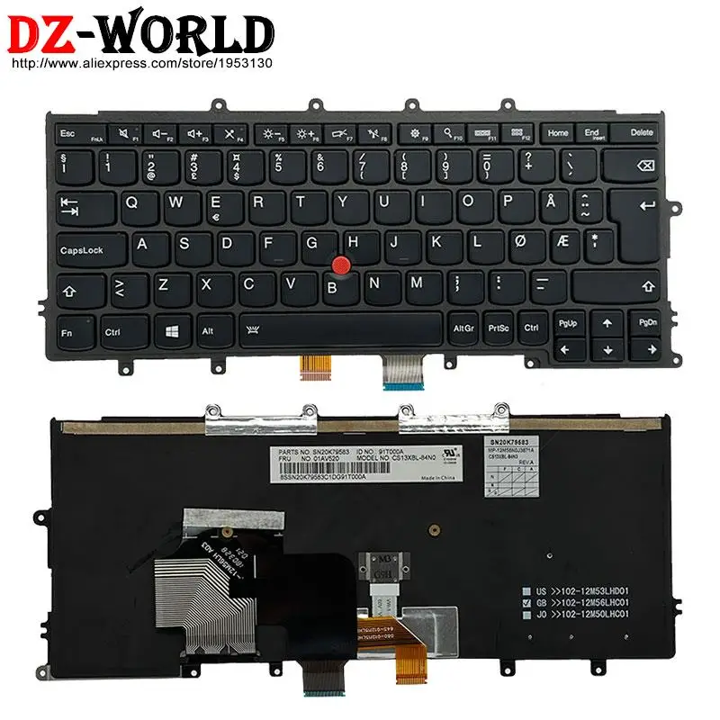 Ndc Nordic se Suécia Finlandês Não Noruega dk Dinamarca ic Islândia Backlight Teclado para Lenovo Thinkpad X240 s X250 X260 X270 A275 - Imagem 6