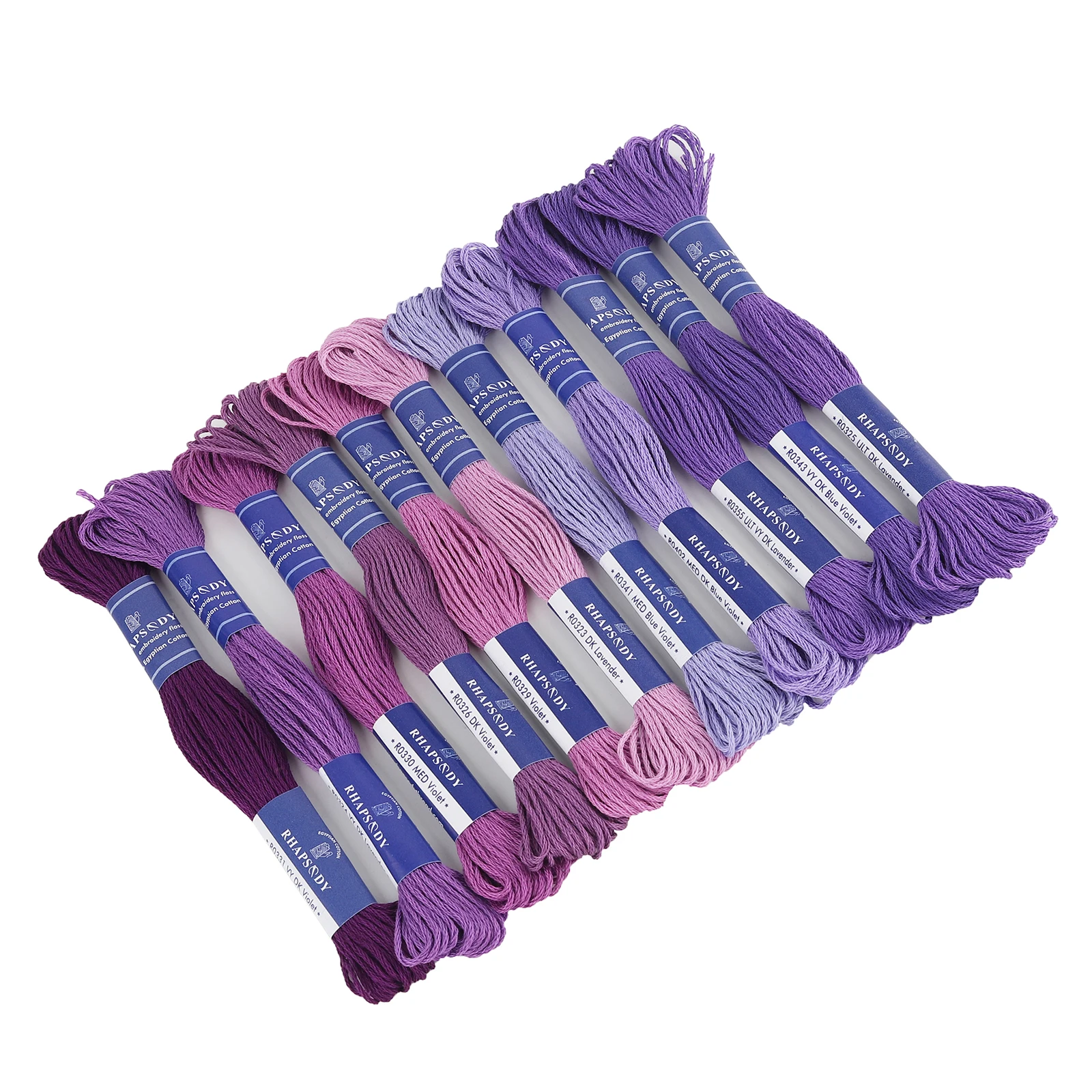 Premium Egyptian Cotton Embroidery Floss - 6 Strand, 8 Meters, Double Mercerized and Singed for Superior Cross Stitch and Sewing