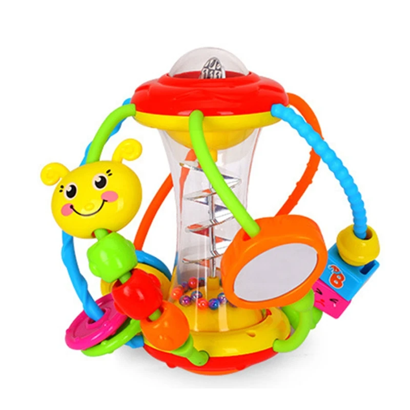 

Baby Rotating Rattle Finger Training Bright Color Design Improve Intelligence Accompany Eco-friendly Plastic Material
